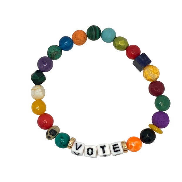 Libertas & Justicia Vibrant Colorful VOTE Cord