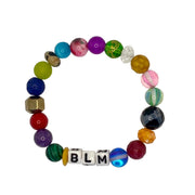 Black Lives Matter Vibrant Gemstone BLM Cord (without gold accents)