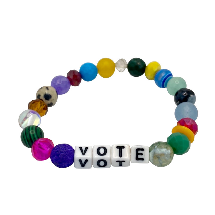 Libertas & Justicia Vibrant Gemstone VOTE Cord (without gold)