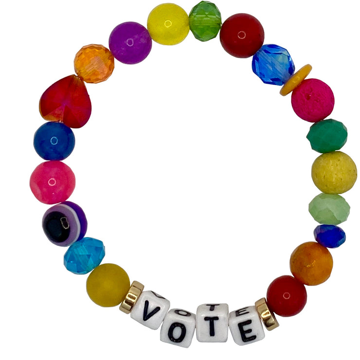 Libertas & Justicia Vibrant Colorful VOTE Cord