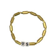 US Gold Plated Minimalist White Cord