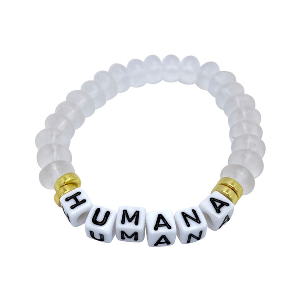 Human/Humana White Sea Glass Cord