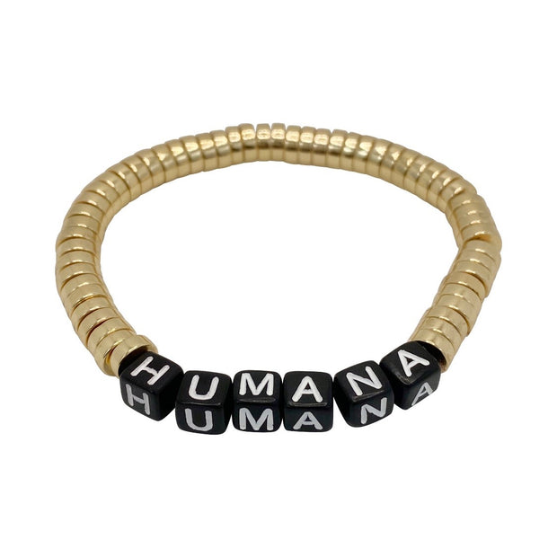 Human/Humana Gold Plated Black Cord