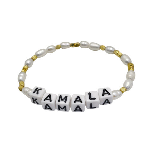 Kamala Freshwater Pearl + Gold Vermeil White Cord