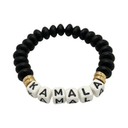 Kamala Black Sea Glass White Cord