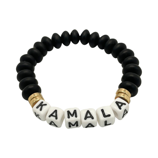 Kamala Black Sea Glass White Cord