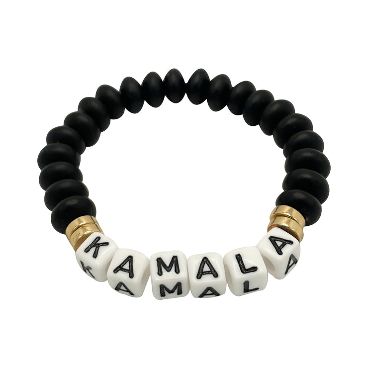 Kamala Black Sea Glass White Cord