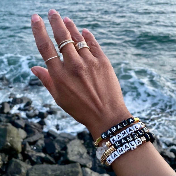 Kamala White Sea Glass Cord