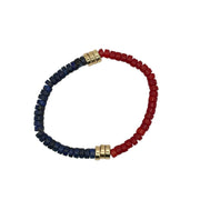 US Lapis+Coral+Gold Plated Cord